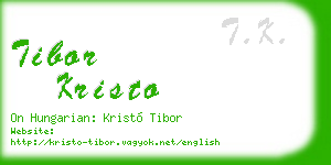 tibor kristo business card